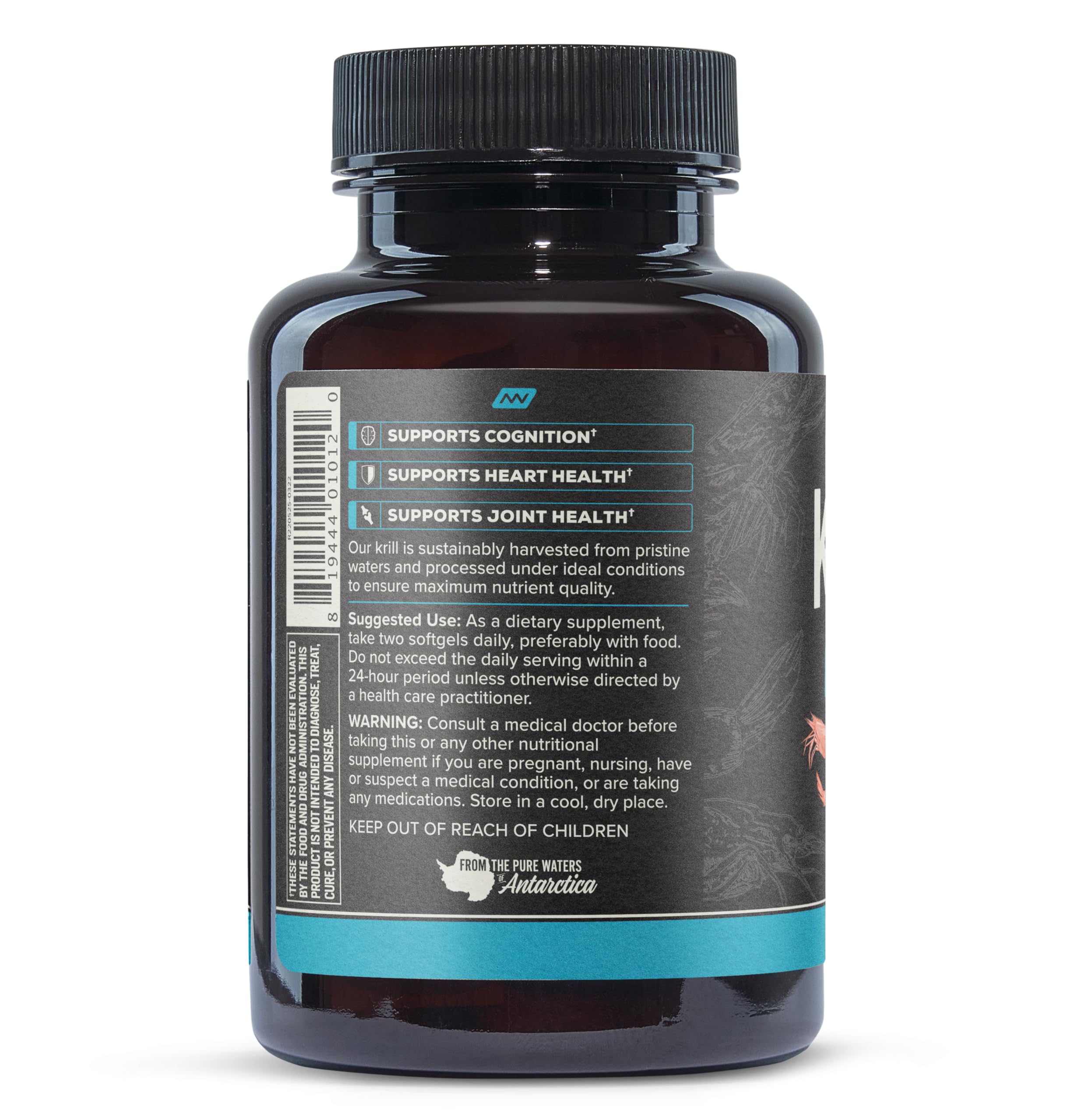 ONNIT Antarctic Krill Oil Softgels lifestyle scene with bottle and softgels