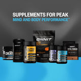 ONNIT Creatine Monohydrate 590g on a fitness mat