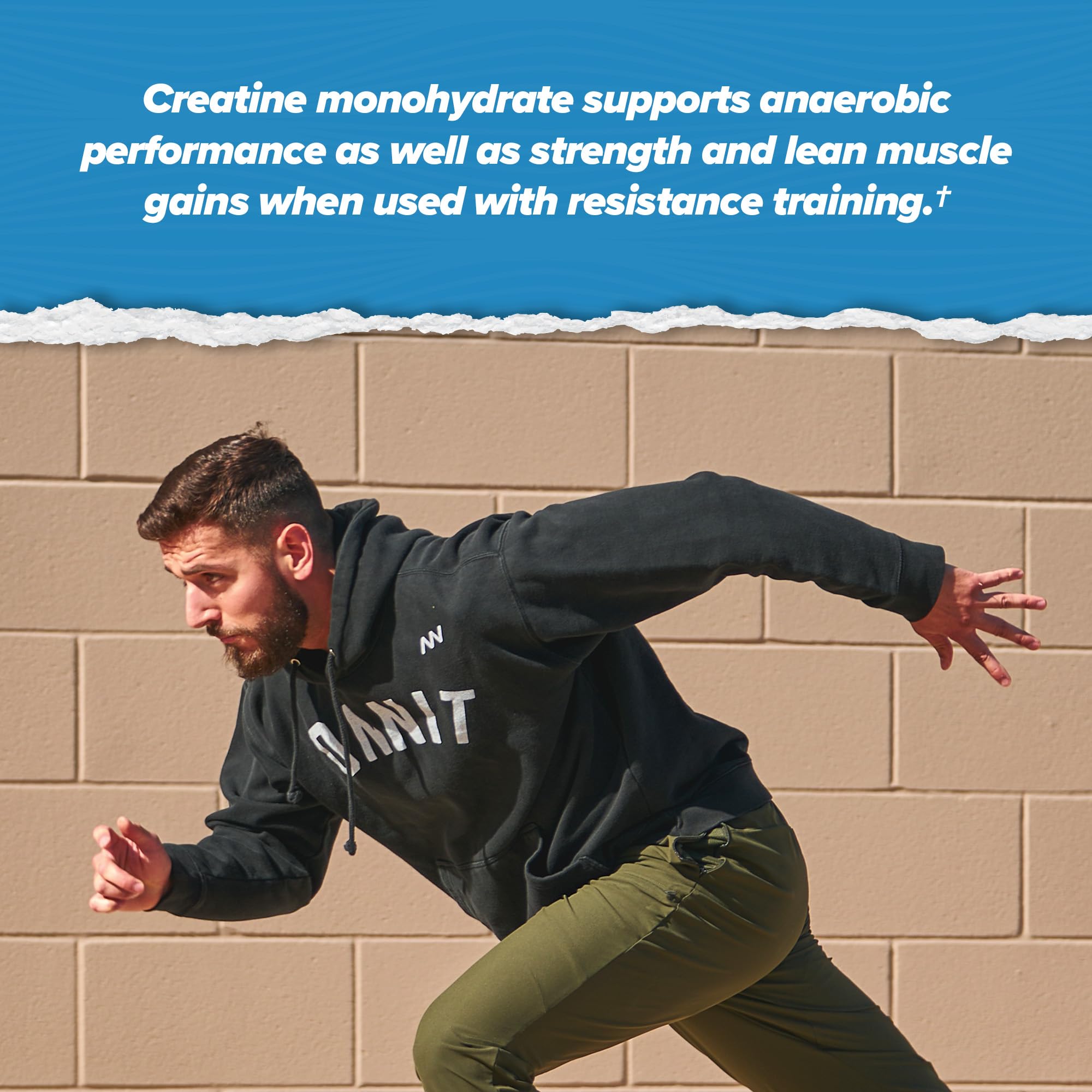 ONNIT Creatine Monohydrate 590g unflavoured powder close-up