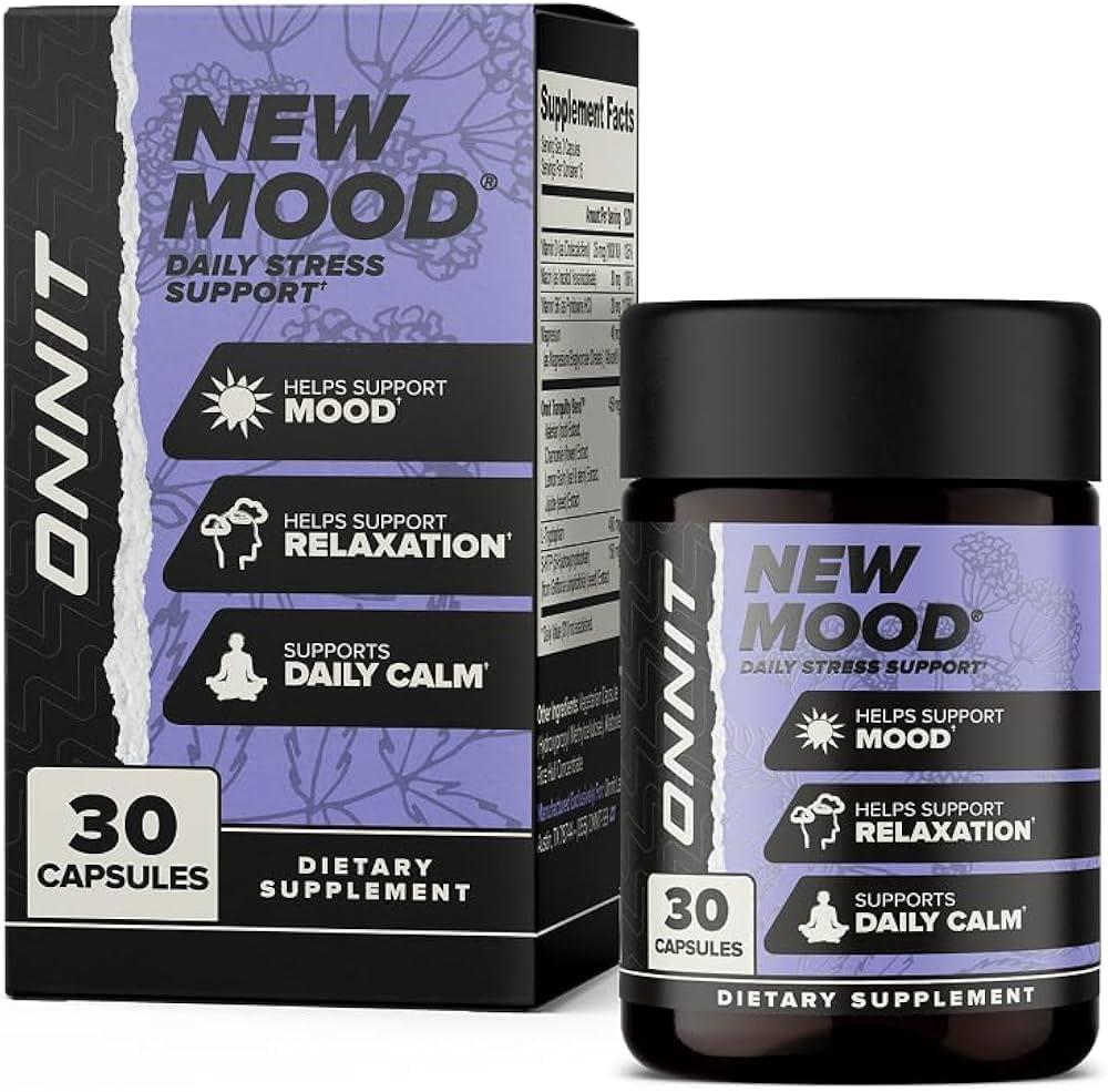 ONNIT New MOOD Occasional Stress Support Supplement 30 count bottle front view