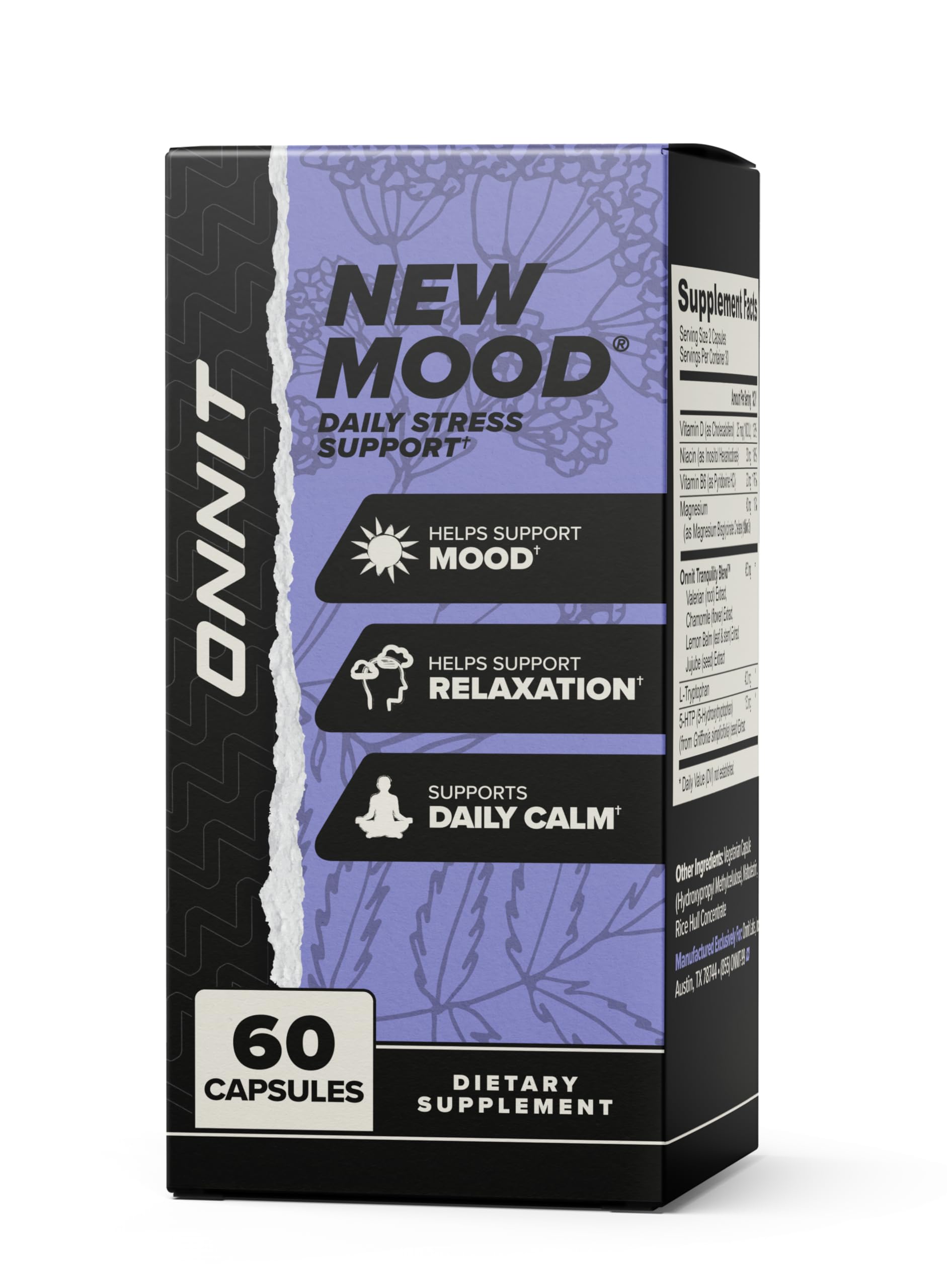ONNIT New Mood Supplement capsules in a bottle
