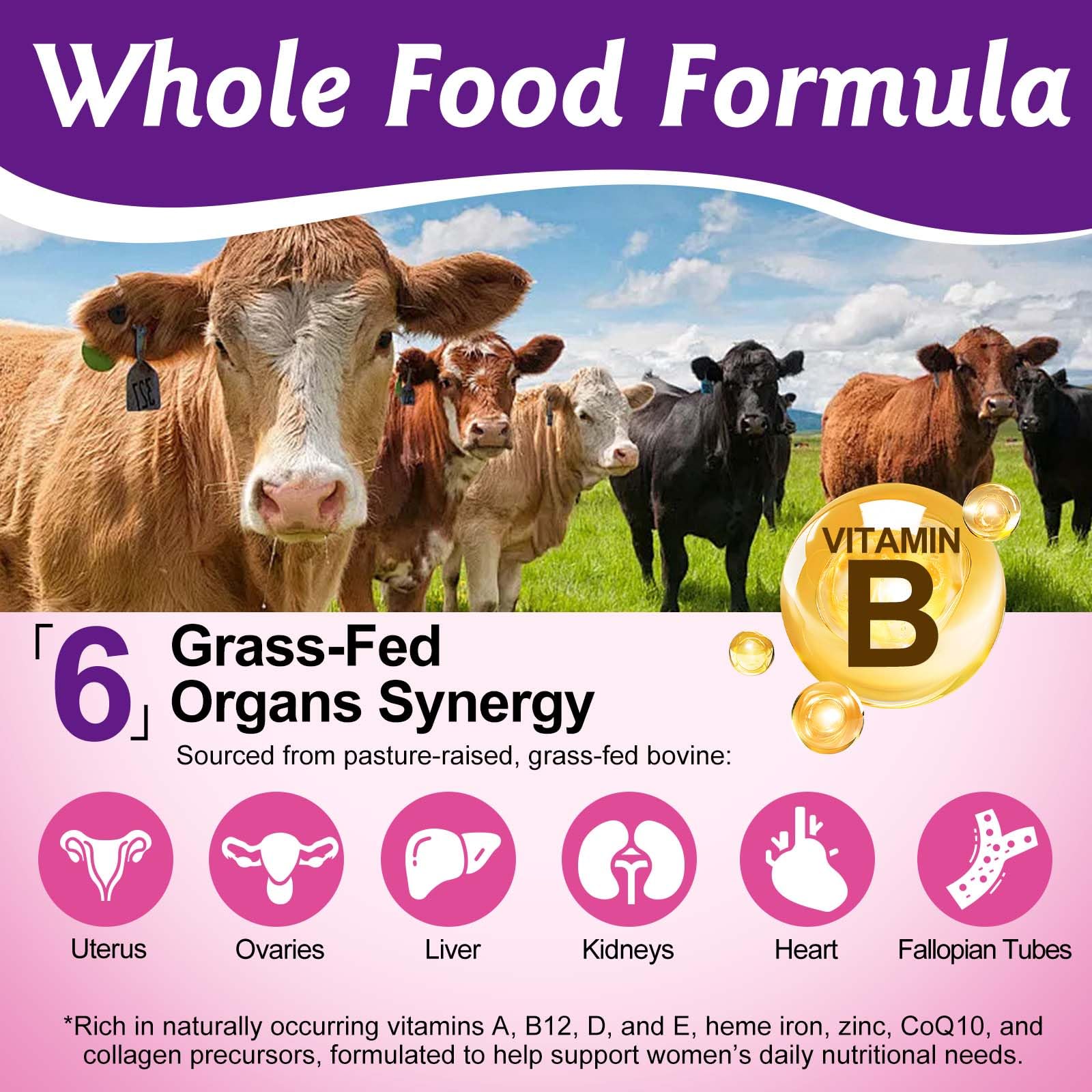 Onznoz Beef Liver Supplements for Women 50g ingredients list