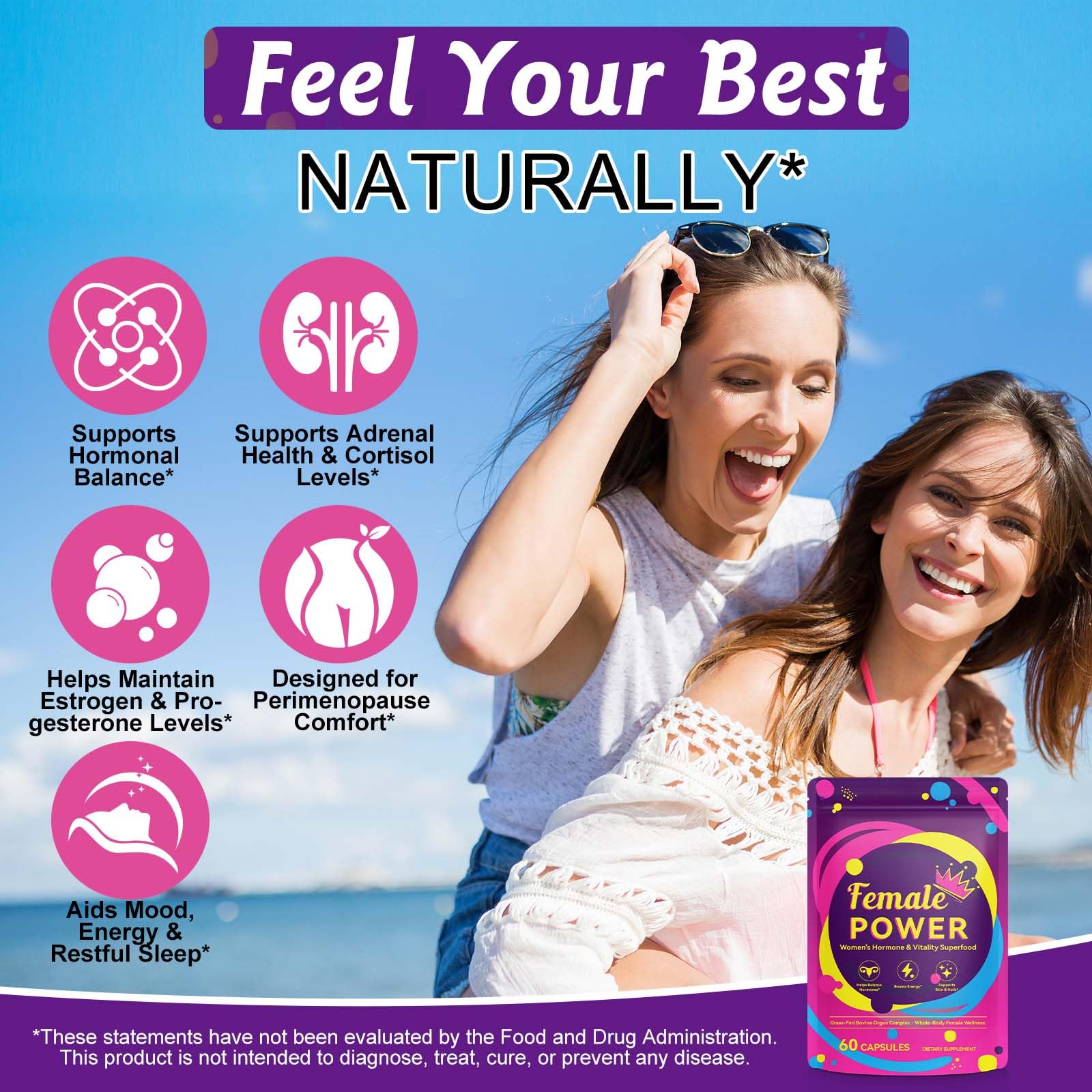 Onznoz Beef Liver Supplements for Women 50g with lifestyle background