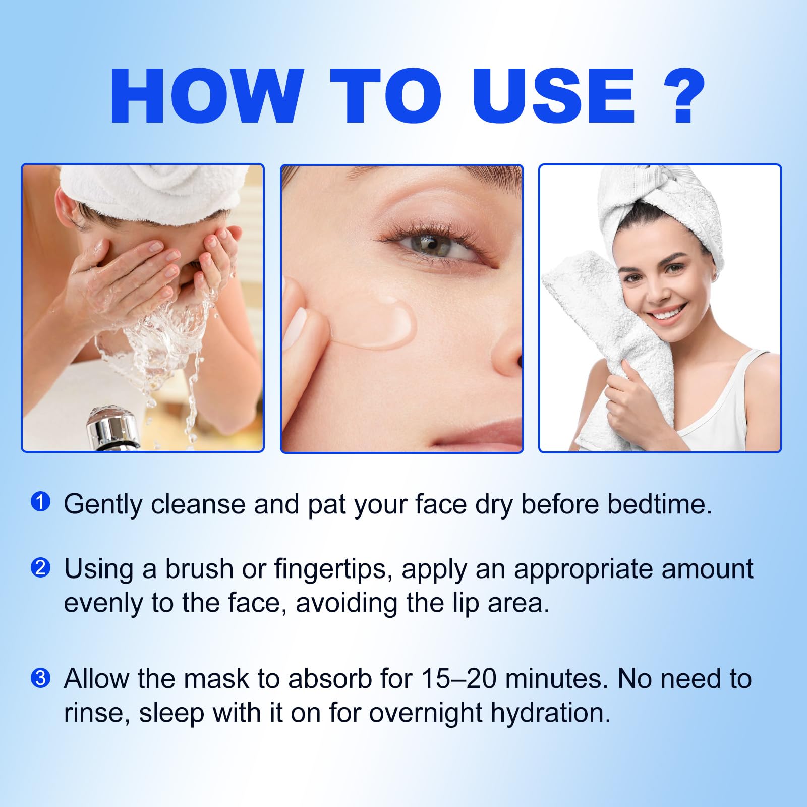 Onznoz Hyaluronic Acid Powder scoop and water mixing process