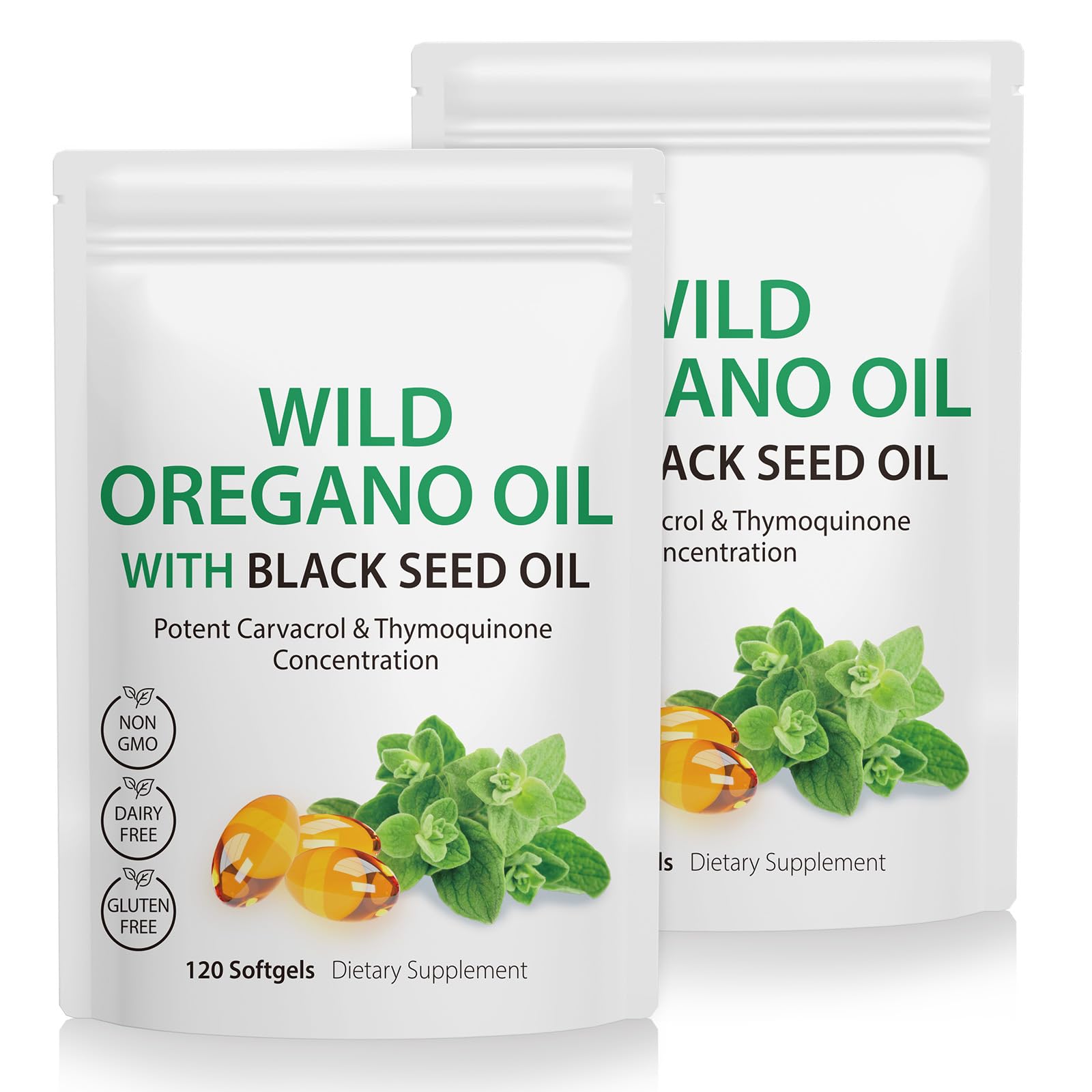 Onznoz Oregano Oil Capsules softgel bottle front view