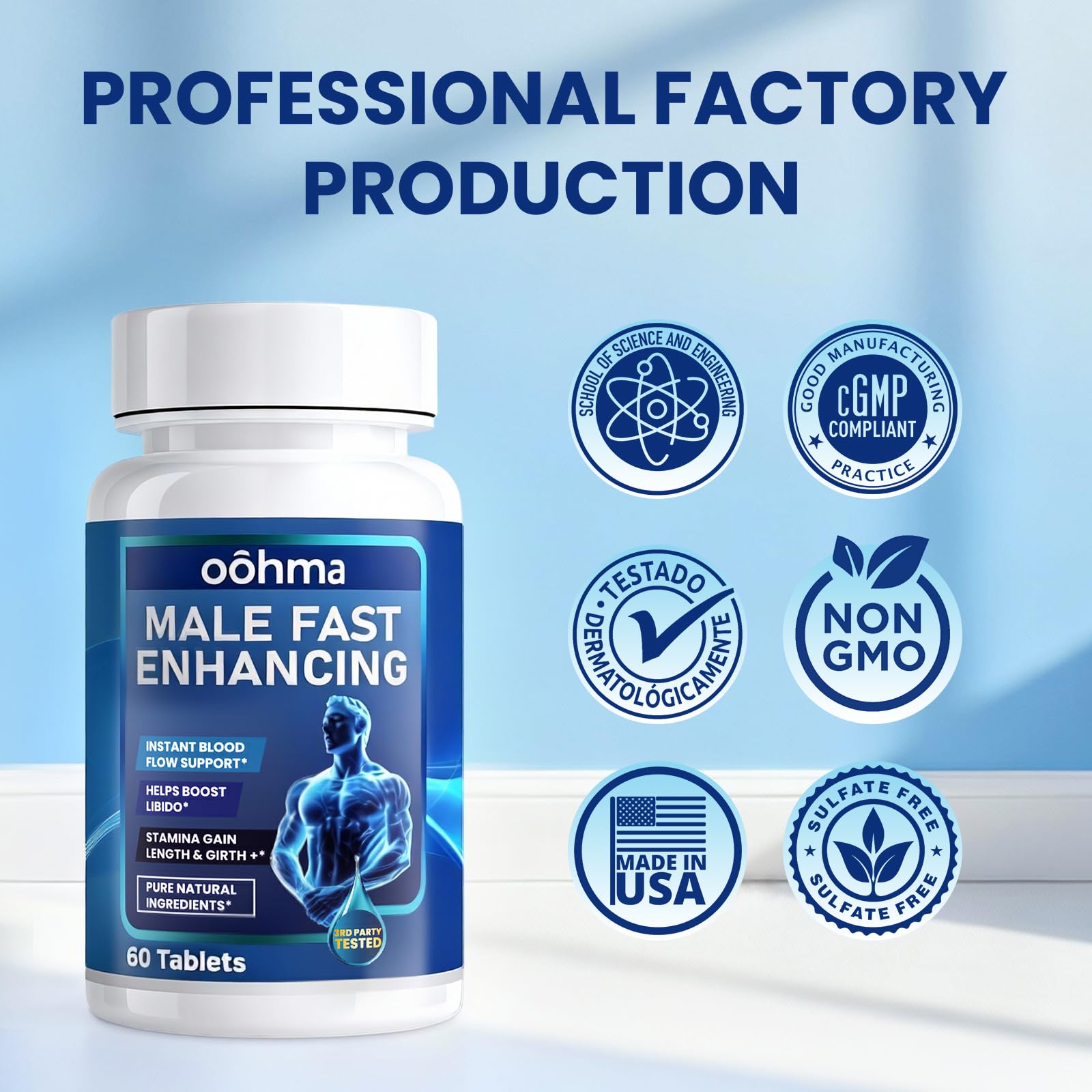 Oohma Blended Vitamin & Mineral Supplement 60 Capsules back view