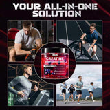 ooioo Creatine Monohydrate Gummies displayed with fitness gear