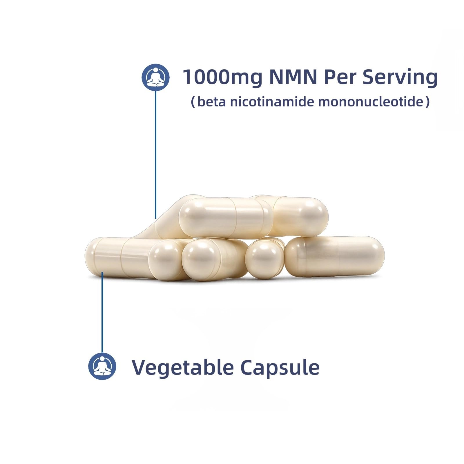ooioo NMN Supplement 1000mg bottle side view