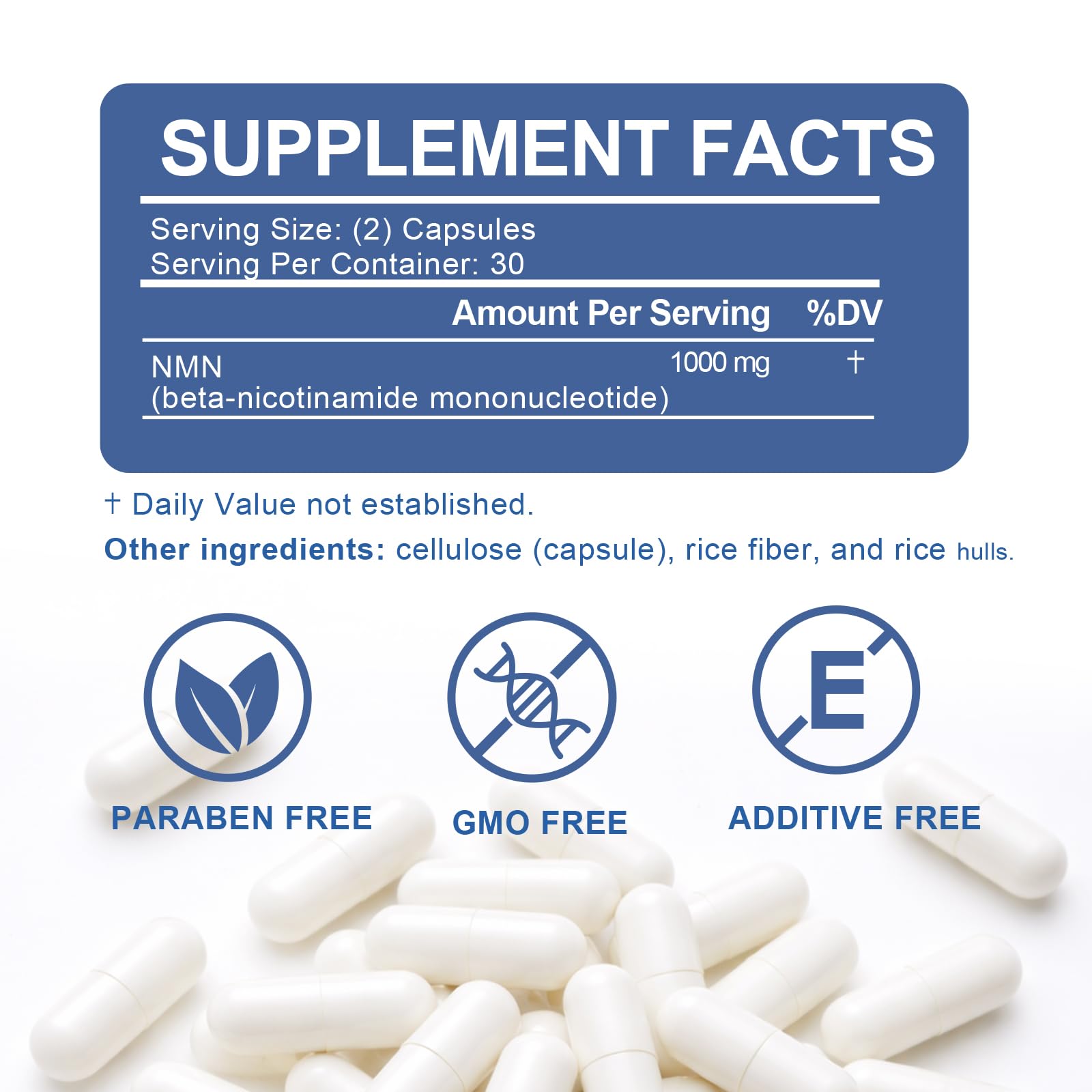 ooioo NMN Supplement 1000mg capsule close-up