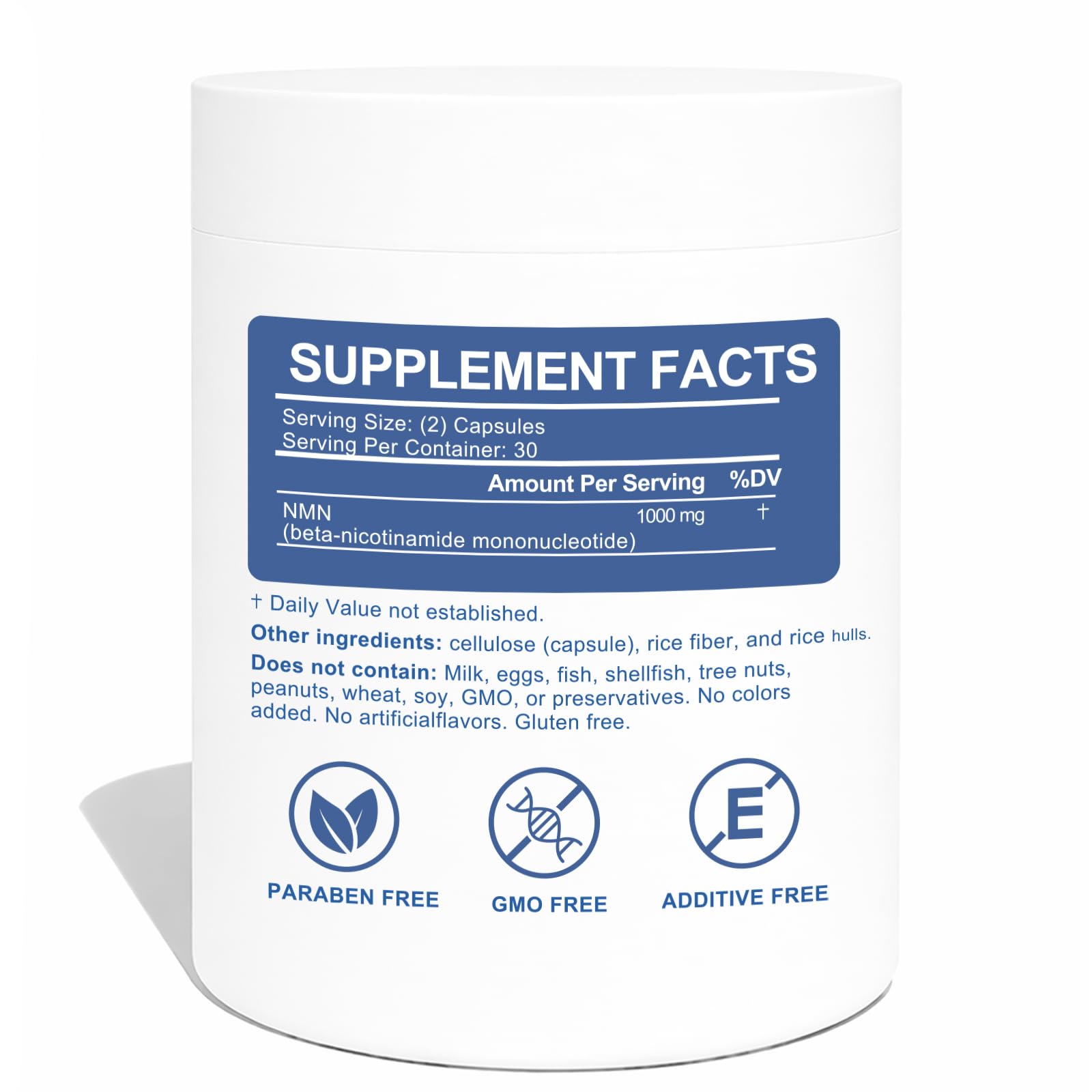 ooioo NMN Supplement 1000mg with fresh fruits background