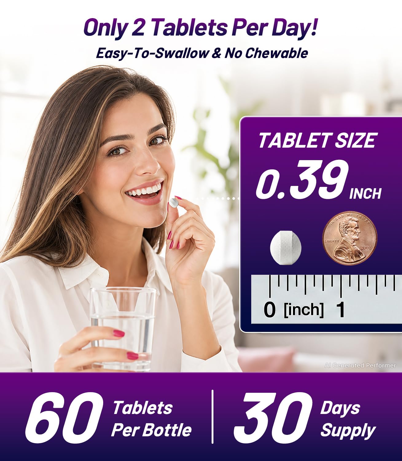 Oopeatol GABA Complex L-Theanine 890mg supplements with a glass of water