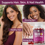 Open bottle of Grab The Gold Biotin Gummies showing gummies inside