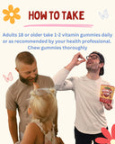 Open bottle of Krunchy Kids Vitamin D3 Gummies with gummies spilling out