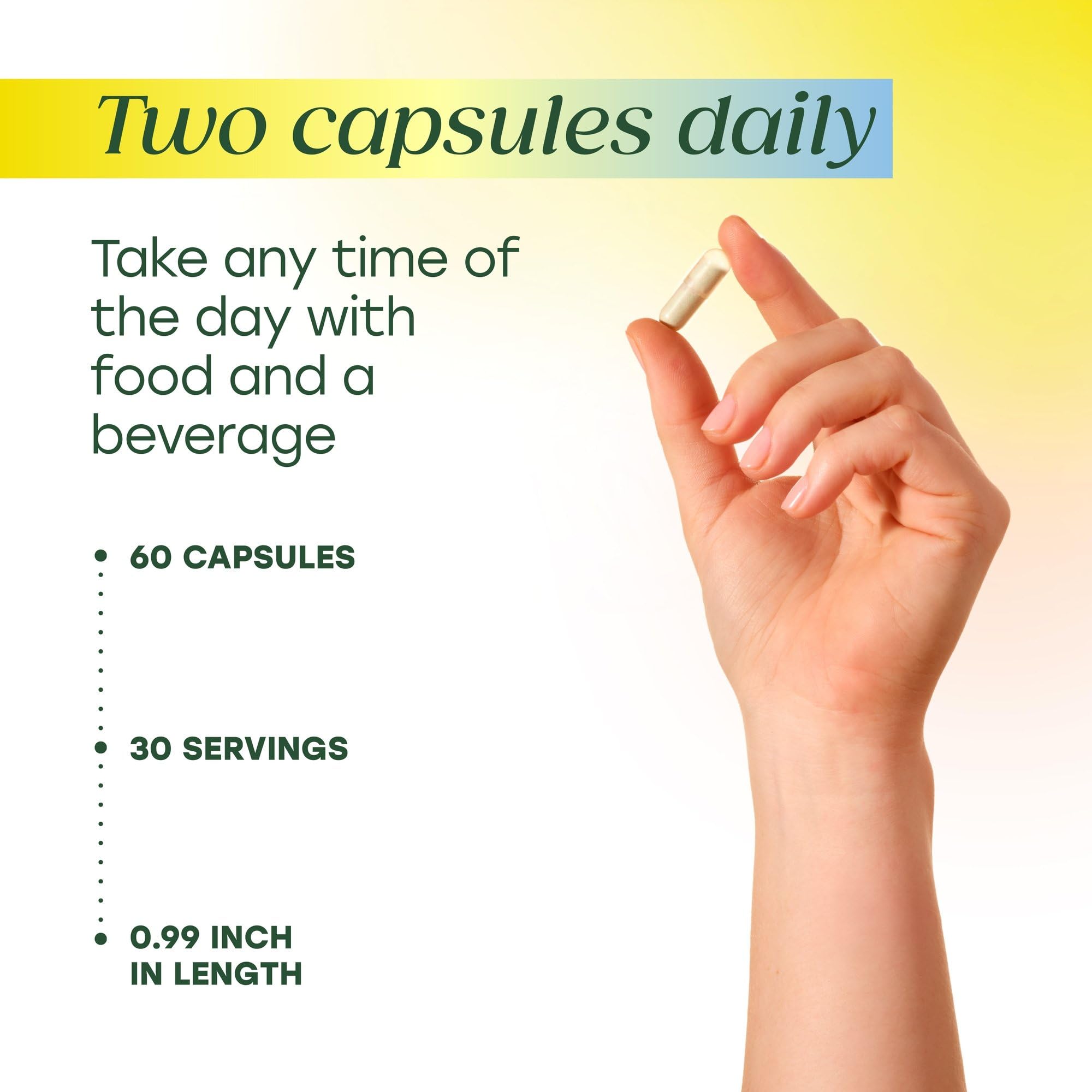 Open bottle of MegaFood Magnesium Capsules with capsules visible