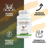Open bottle of Mother Nature Organics Huanarpo Macho capsules