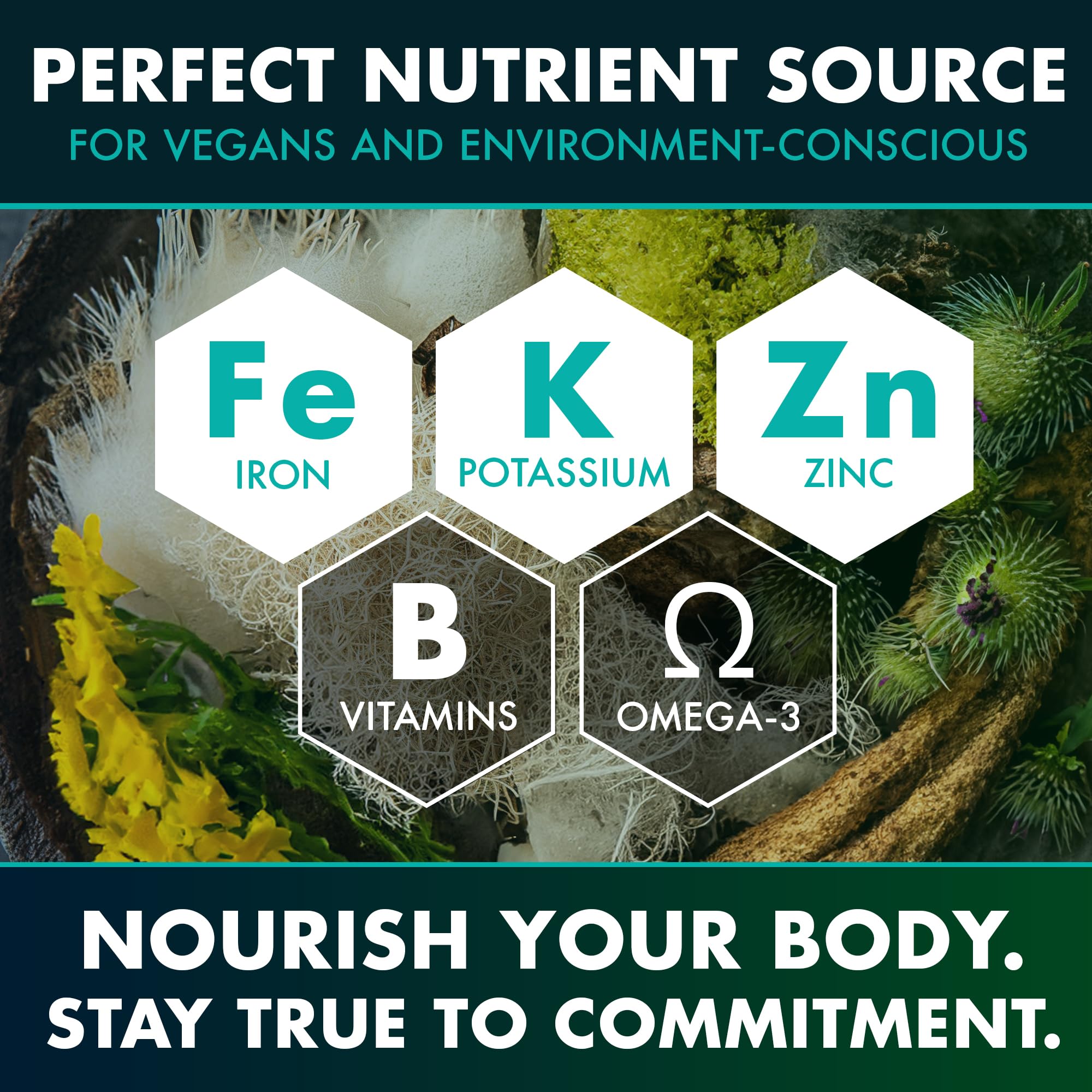 Open bottle of Secret Element Sea Moss Capsules with capsules visible