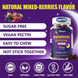 Open bottle of Verdigoris Melatonin Gummies with gummies displayed