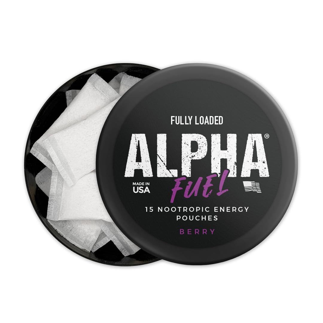 Open can of Fully Loaded Bullseye ALPHA Nootropic Pouches