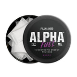 Open can of Fully Loaded Bullseye ALPHA Nootropic Pouches