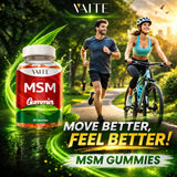 Open container of VAITE MSM Gummies with gummies visible