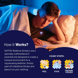 Open pack of BUZZPATCH Sleepy Patch showing individual stickers