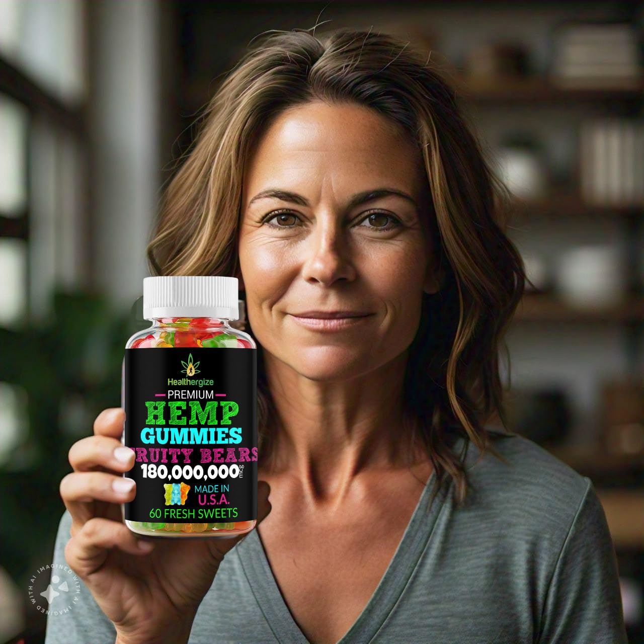 Open pack of Healthergize Hemp Gummies