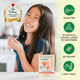 Open package of CHILDLIFE ESSENTIALS Multi Vitamin SoftChew Gummies with gummies displayed