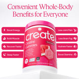 Open package of Create Vegan Creatine Gummies with gummies visible