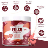 Open package of Migcopat Fiber Gummies showing gummies