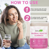 Open pouch of NenMaoKeNu Women's Health Gummies with gummies spilling out