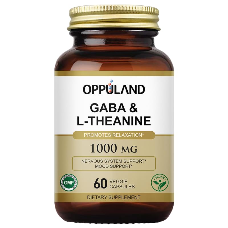 oppuland GABA & L-Theanine 60 Veggie Capsules front view