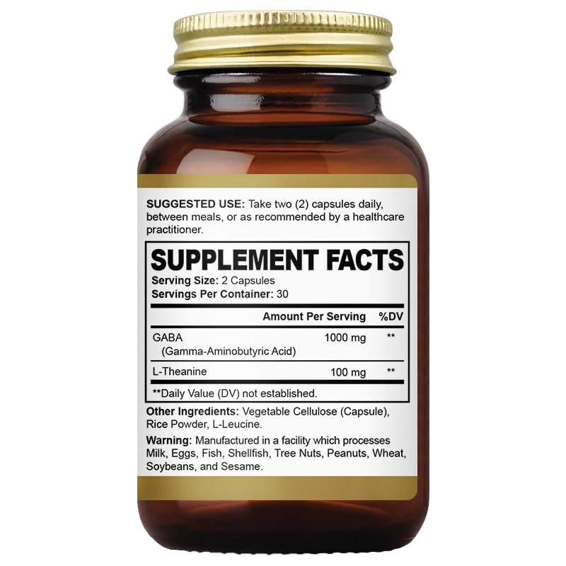 oppuland GABA & L-Theanine capsules with natural background