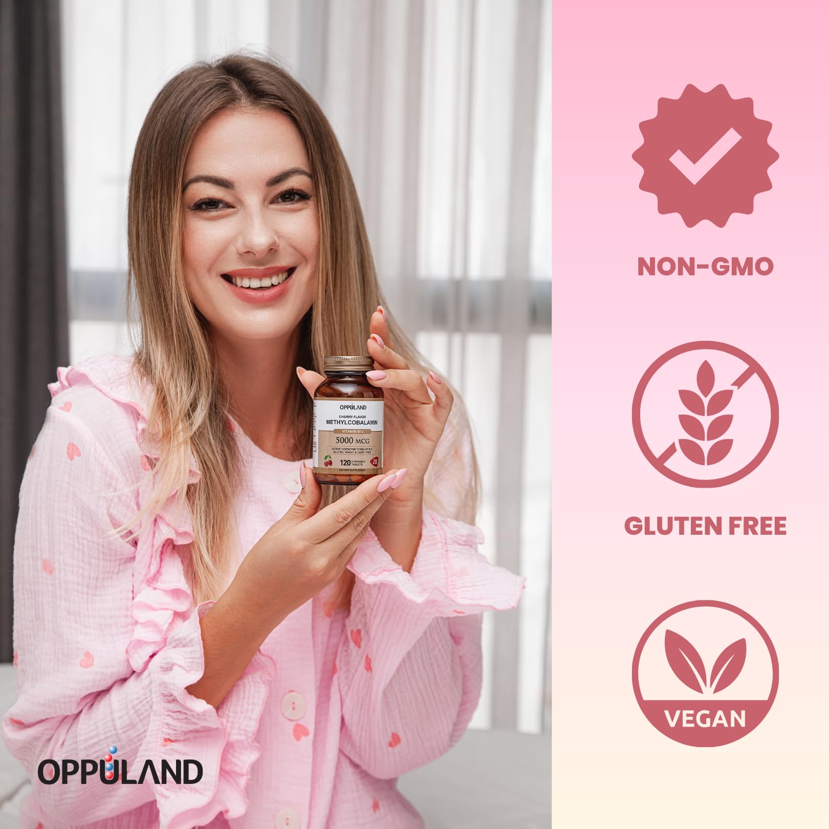 Oppuland Vitamin B12 nutritional information on label