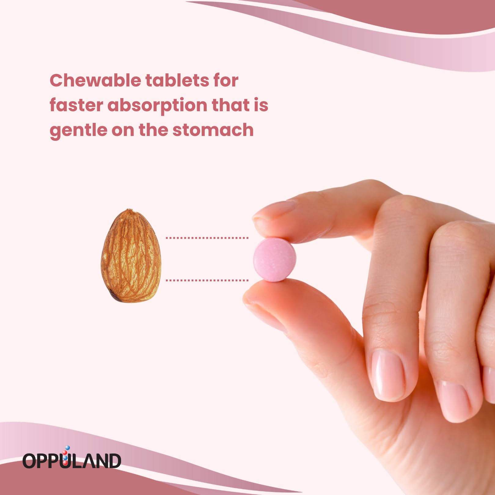 Oppuland Vitamin B12 tablets with fresh cherries
