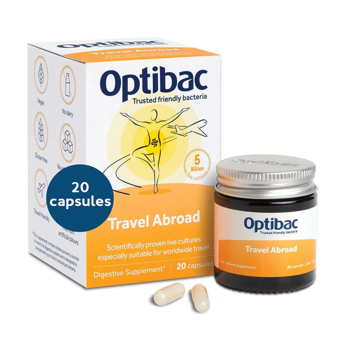 Optibac Probiotics Acidophilus Capsules front view with packaging