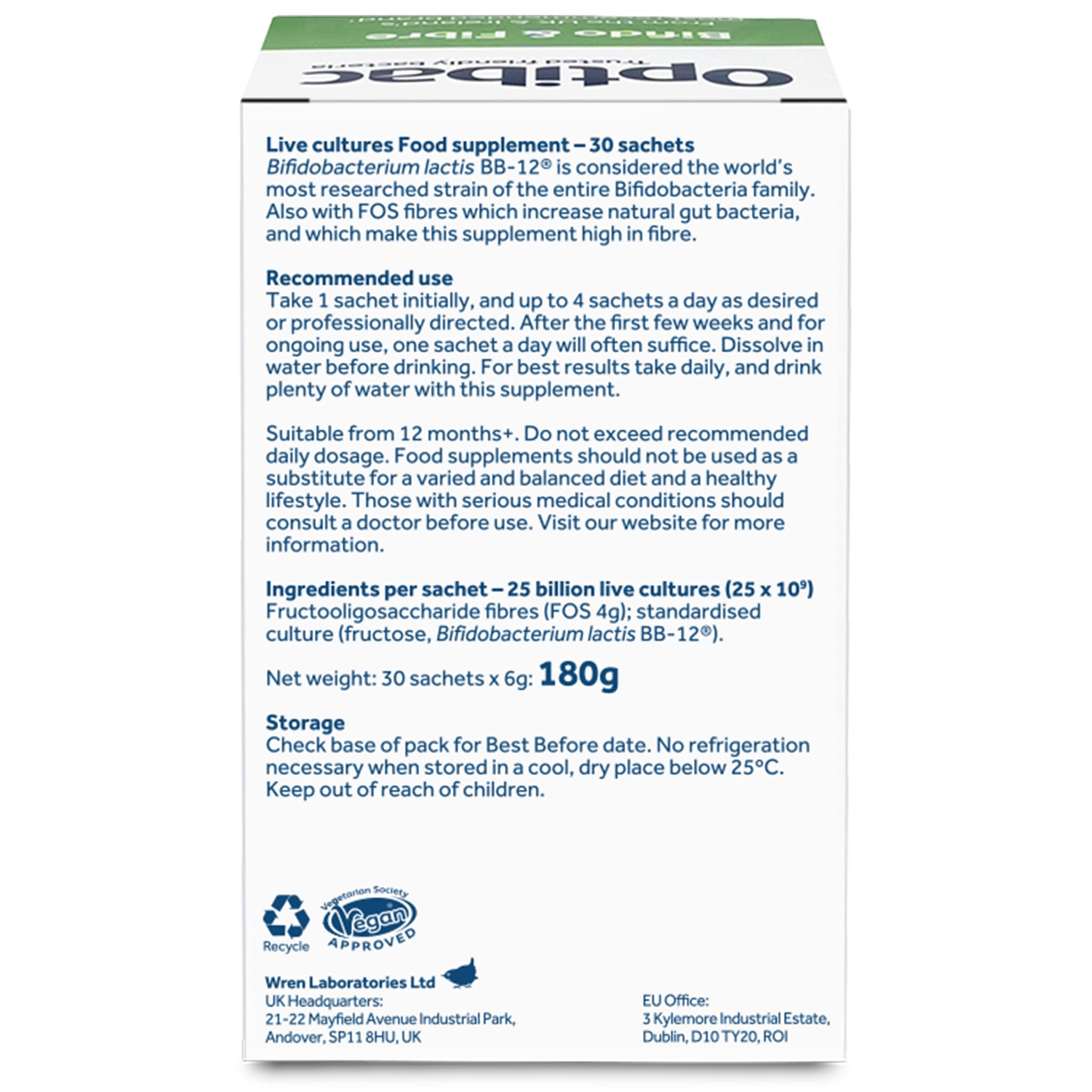 Optibac Probiotics Daily daily Support 200g powder with measuring spoon