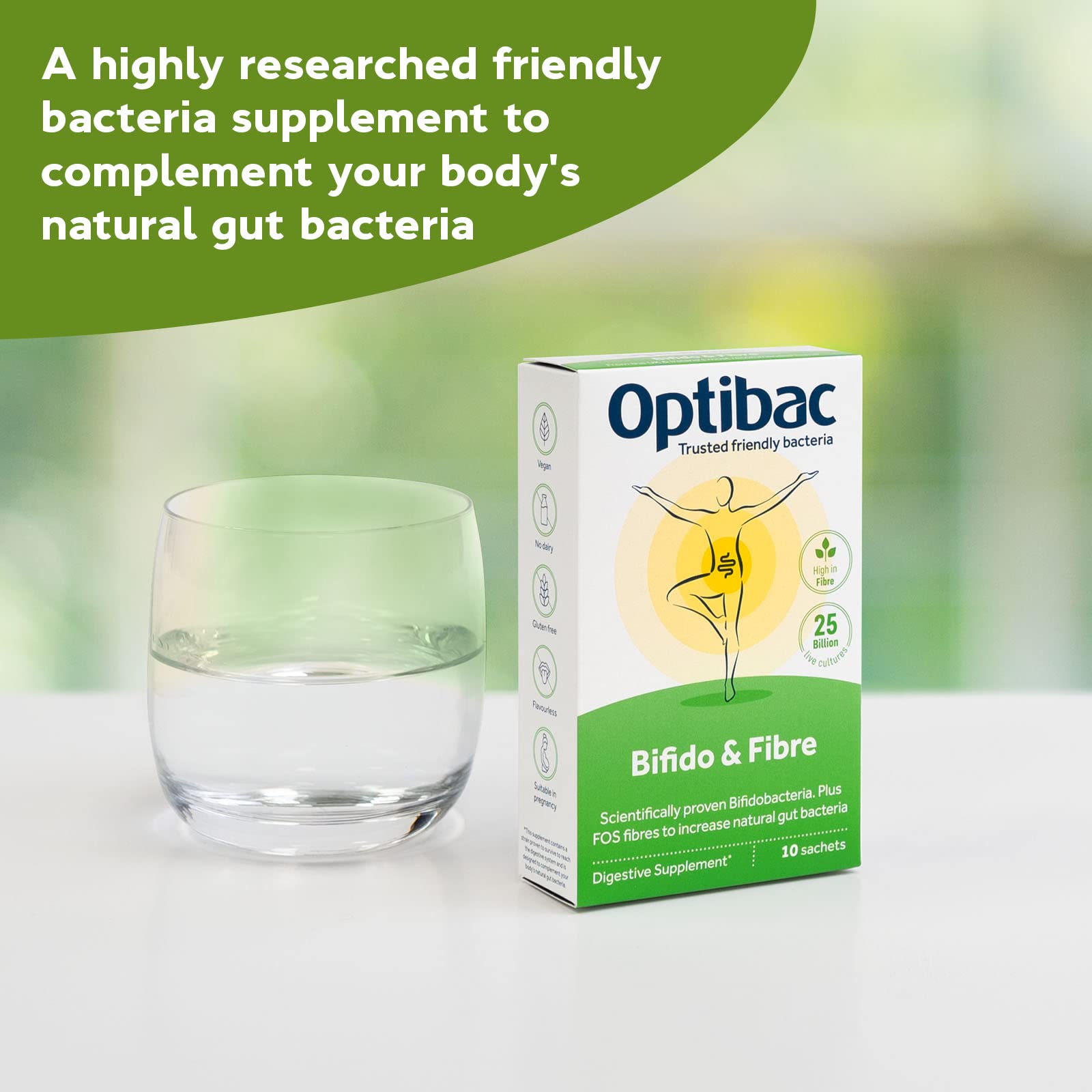 Optibac Probiotics Daily daily Support sachet open with powder
