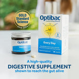 Optibac Probiotics Daily Live Cultures 90 capsules back view with ingredients