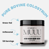 Optimal 5-HTP Colostrum Powder mixed in a glass