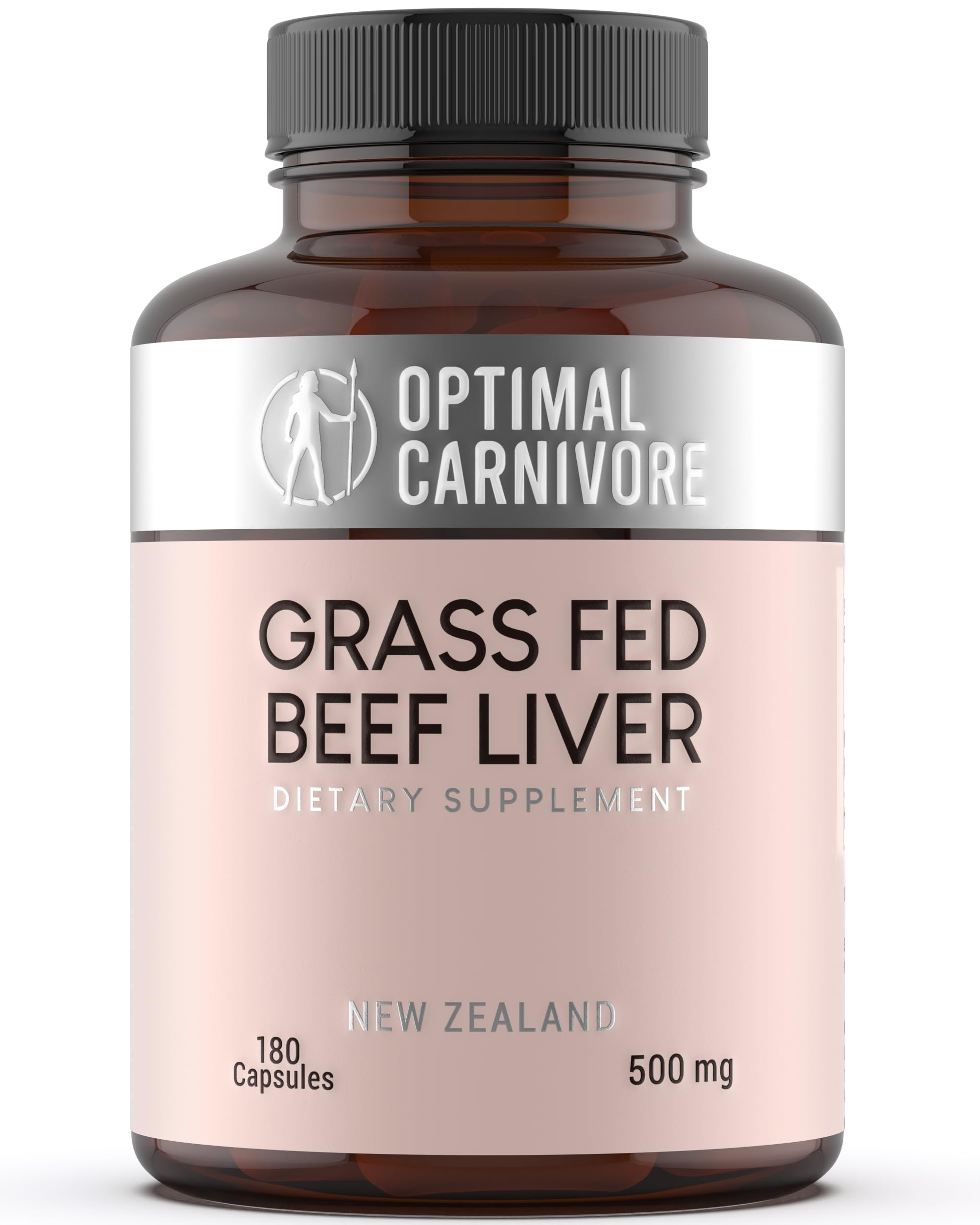Optimal Carnivore Beef Liver Capsules front view with packaging