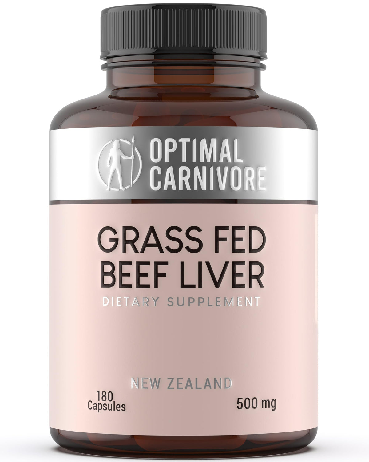 Optimal Carnivore Beef Liver Capsules front view with packaging