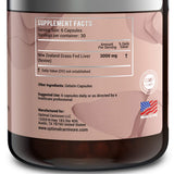 Optimal Carnivore Beef Liver Capsules opened with a close-up of the capsules