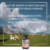 Optimal Carnivore Beef Liver Capsules showcasing the ingredients list