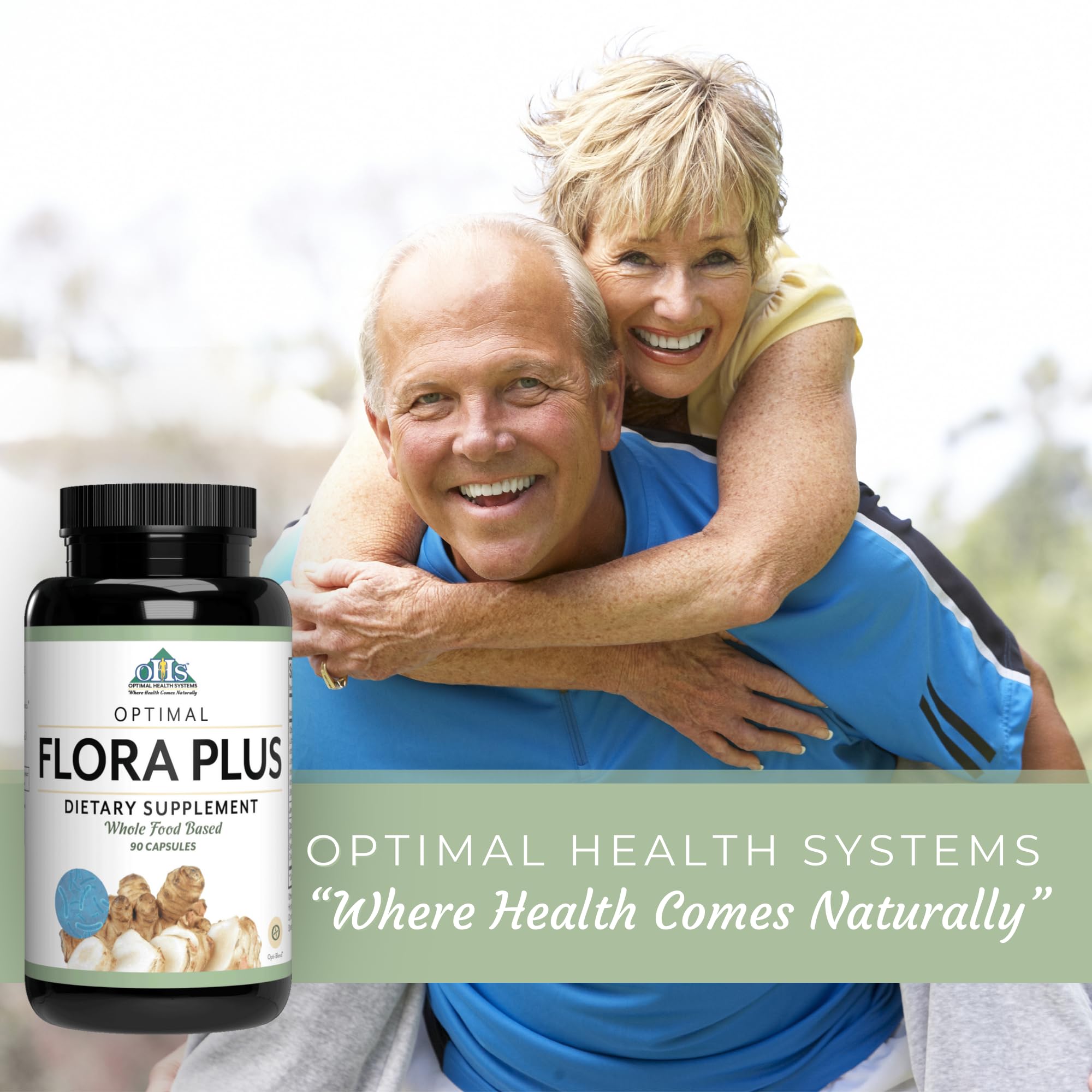 Optimal Flora Plus Probiotic Capsules close-up of capsules