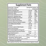 Optimal Health Systems Adrenal Extracts side view showing nutritional information