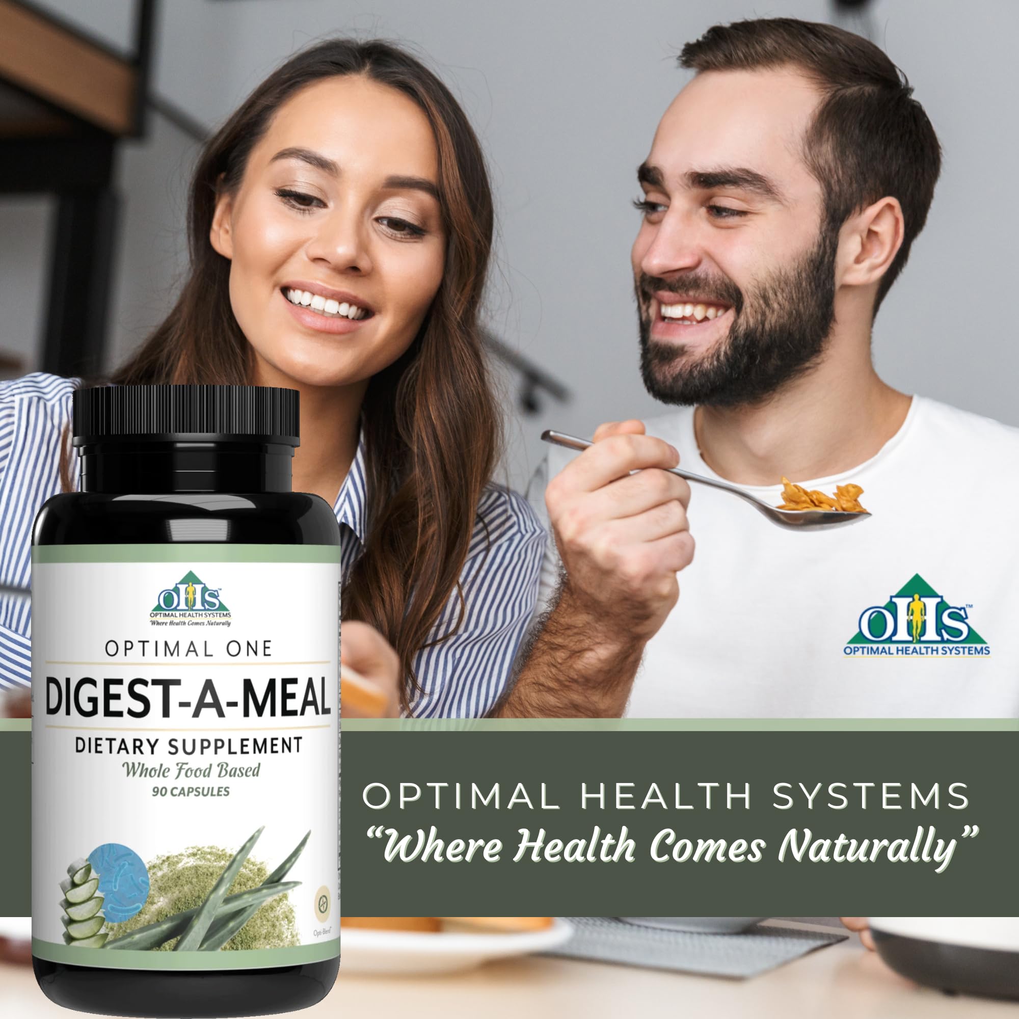 Optimal Health Systems Multi-Enzymes with a glass of water
