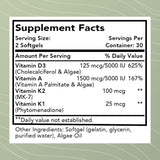 Optimal Health Systems Vitamin D3 & K2 Whole Food Supplement packaging