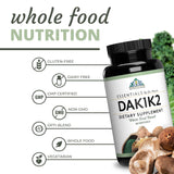 Optimal Health Systems Vitamin D3 & K2 Whole Food Supplement side view