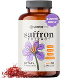 Optimal Saffron Capsules front view with 90 capsules