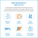 OptimalAmino Amino Acids Supplement 372g packaging side view